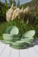 Teller tief / Suppenteller Ø 21 cm Atmosfera grün Set mit 2 Stück
