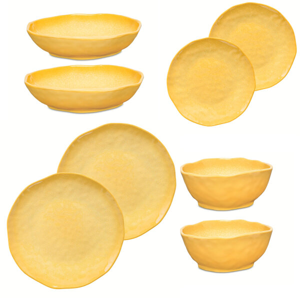 Geschirrset 8-teilig Atmosfera ocker