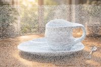 Luigi Colani Porzellan Espresso Tasse mit Untertasse 2...