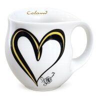 Colani Kaffeebecher Heart yellow / black