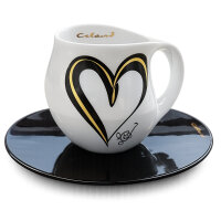 Colani Kaffeebecher Set Heart yellow / black