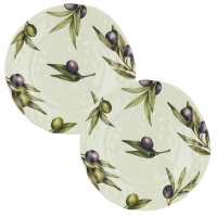 Geschirrset 8-teilig Olive Melamin