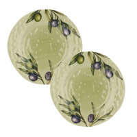 Geschirrset 8-teilig Olive Melamin