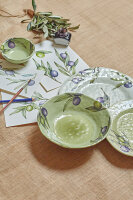 Geschirrset 8-teilig Olive Melamin