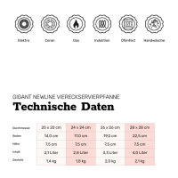 Viereckservierpfanne 28x28 cm BAF GIGANT Newline für alle Herdarten