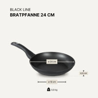 Bratpfanne 24 cm BAF BLACKline für alle Herdarten