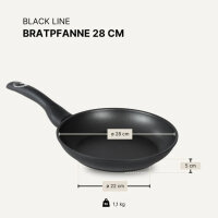 Bratpfanne 28 cm BAF BLACKline für alle Herdarten