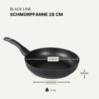 Schmorpfanne 28 cm BAF BLACKline für alle Herdarten