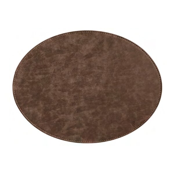 Freeform Platzset oval Hellbraun/Dunkelbraun 45 x 34 cm