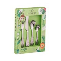 Viners Kinderbesteck 4er-Set Dschungel Edelstahl