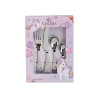 Viners Kinderbesteck 4er-Set Einhorn Edelstahl