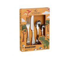 Viners Kinderbesteck 4er-Set Dino Edelstahl