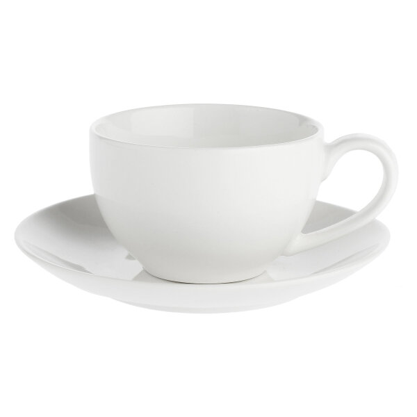 Espressotasse mit Untertasse 100 ml Weiß Set 6 Stück