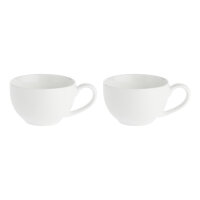 Tasse mit Untertasse 350 ml Weiß Set. 2 Stück
