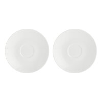 Tasse mit Untertasse 350 ml Weiß Set. 2 Stück