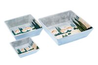 Schüssel / Auflaufform eckig 22cm handbemalt...