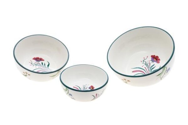 Schale rund 24cm handb."BLÜTENZAUBER"