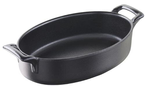 AUFLAUFFORM 40 cl OVAL TIEF Gusseisenoptik