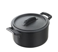 KASSEROLLE MIT DECKEL 20 cl, RUND Gusseisenoptik