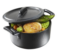 KASSEROLLE MIT DECKEL 20 cl, RUND Gusseisenoptik