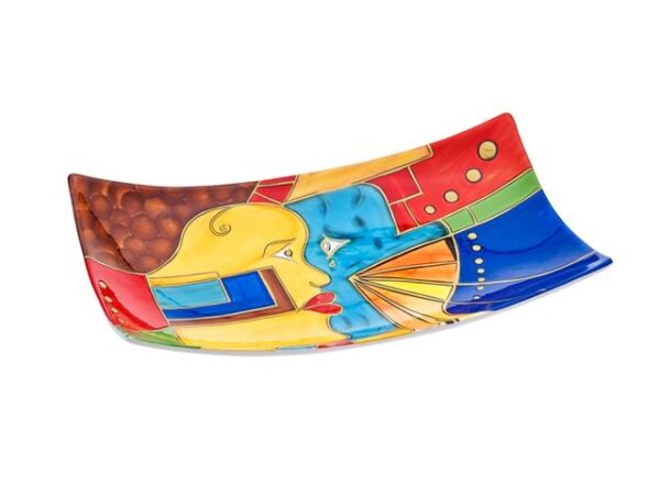 Obstschale 37cm handbemalt “FACE to FACE”