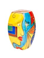Vase 25cm handbemalt “FACE to FACE”