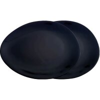 Luigi Colani Porzellan Teller Set  2 tlg. schwarz