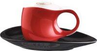 Luigi Colani Porzellan 2 Espressissimo - Tassen mit 2 Untertassen 4 tlg. red