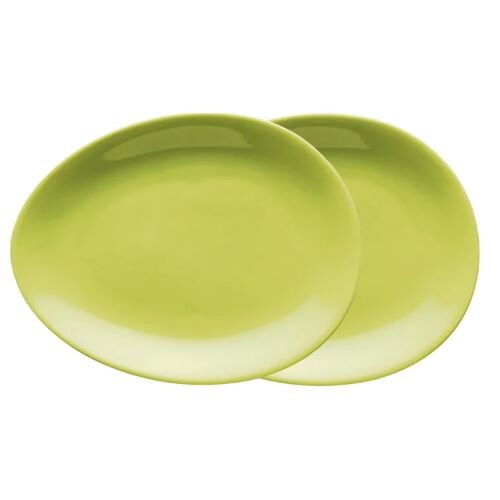 Luigi Colani Porzellan Teller Set 2 tlg. green