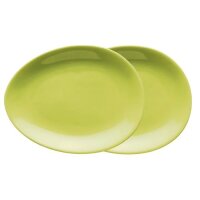 Luigi Colani Porzellan Teller Set 2 tlg. green