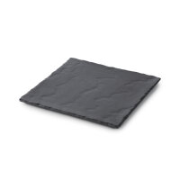 BURGER & STEAKTELLER 15 x 15 cm QUADRATISCH Matt schiefer