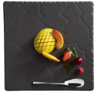 BURGER & STEAKTELLER  QUADRATISCH 25 x 25 cm Schieferoptik