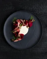 STEAKTELLER RUND 20 cm Matt schiefer