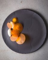 STEAKTELLER RUND 28,5 cm Matt schiefer