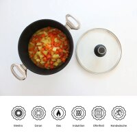 BAF Gemüsetopf/ Suppentopf Gigant Newline Ø 28 cm, 8,2 l inkl. Glasdeckel