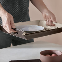 Wendetablett Schokobraun / Cremefarben - 45 x 35cm