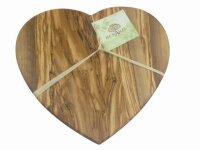 Schneidbrett Herzform 12,5x12,5x1,6 cm Olivenholz