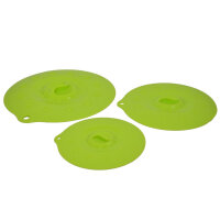 Silikondeckel 23cm „FUNNY KITCHEN“ grün