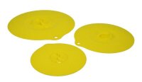 Silikondeckel 23cm „FUNNY KITCHEN“ gelb