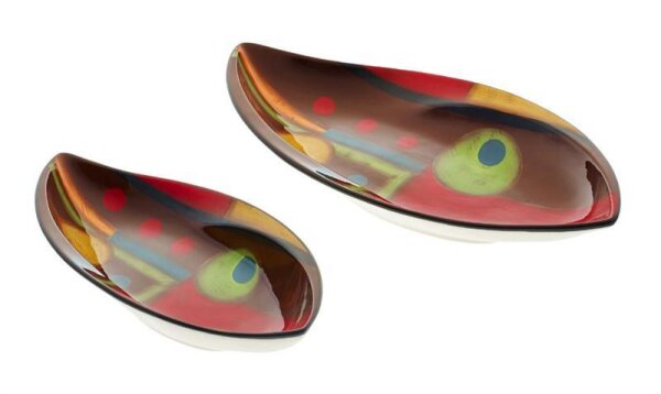 Blattschale 40cm handbemalt „SAMBA“