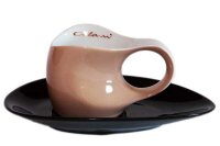 Luigi Colani Porzellan 2 Espressissimo - Tassen mit 2 Untertassen 4 tlg. sand